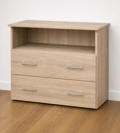 COMODE - Comoda Stejar Sonoma, Dimensiune  H90 x A45 x L90, Pal 18mm