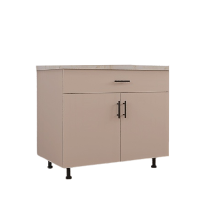 Corpuri Bucatarie - Corp Inferior Bucatarie cu Sertar, PAL 18 mm, H90 x A50 x L60 cm,Culoare CASMIR, Blat Termorezistent 2,8 cm