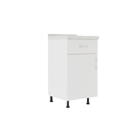 Corp Inferior Bucatarie H90 x A50 x L40cm, Culoare Alb, Pal 18mm [1]