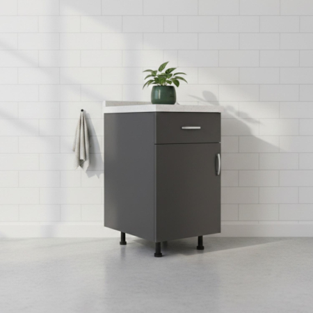 Mobila Baie - Dulap baie , Antracit , 40x50x90