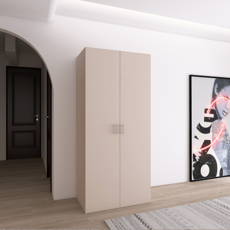 Dulapuri - Dulap cu Bara Haine si un raft, H200 x A50 x L80cm, Pal 18mm, Culoare Casmir