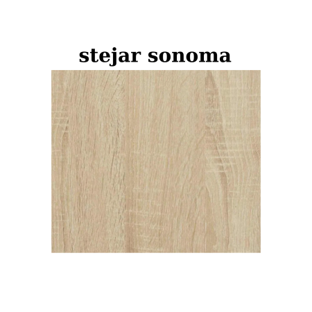 Dulap cu o usa cu 4 rafturi, H200 x A50 x L50 cm, PAL 18 mm, Culoare Stejar Sonoma [2]