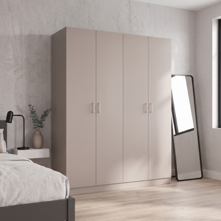 Dulap 4 usi - Dulap Haine 4 Usi, H200 x A50 L160cm, Culoare Casmir, Material Pal 18mm