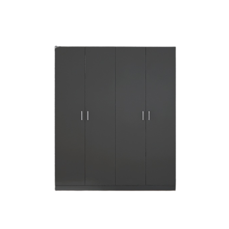 Dulap Haine 4 Usi, H200 x A50 L160cm, Culoare Gri Antracit, Material Pal 18mm [3]