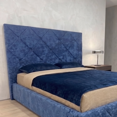 Pat Tapitat 140 x 200 cm, Culoare Albastru [2]