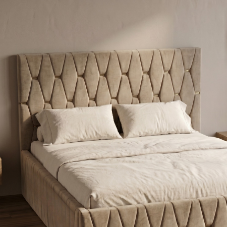 Pat Tapitat 140 x 200 cm, Culoare Bej [1]