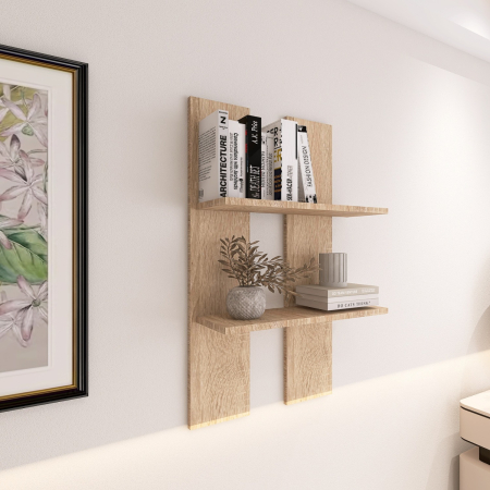 Raft perete, H60xA20xL40cm, culoare Stejar Sonoma, pal 18mm [1]