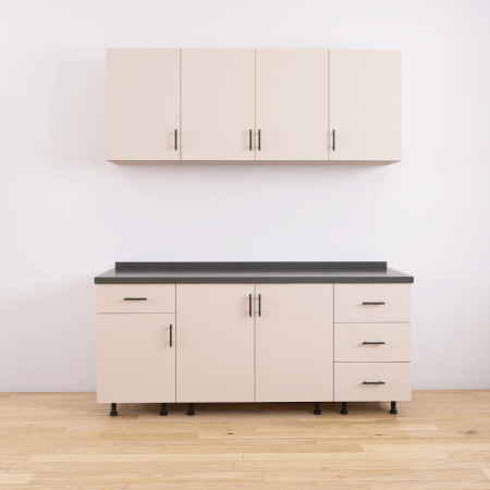 Set Bucatarie Modulara 160 cm, Culoarea CASMIR, Pal 18mm, Blat Termorezistent [1]