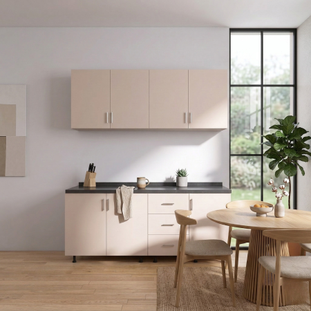 Set Bucatarie Modulara 160 cm, Culoarea Casmir, Pal 18mm, Blat Termorezistent [0]