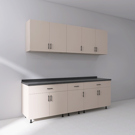 Set Bucatarie Modulara 200 cm, Culoarea CASMIR, Pal 18mm, Blat Termorezistent [2]