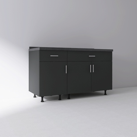 Set Corp Inferior Bucatarie 120cm, Culoarea GRI ANTRACIT, Pal 18mm, Blat Termorezistent [1]