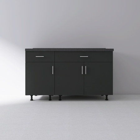 Set Corp Inferior Bucatarie 120cm, Culoarea GRI ANTRACIT, Pal 18mm, Blat Termorezistent [2]