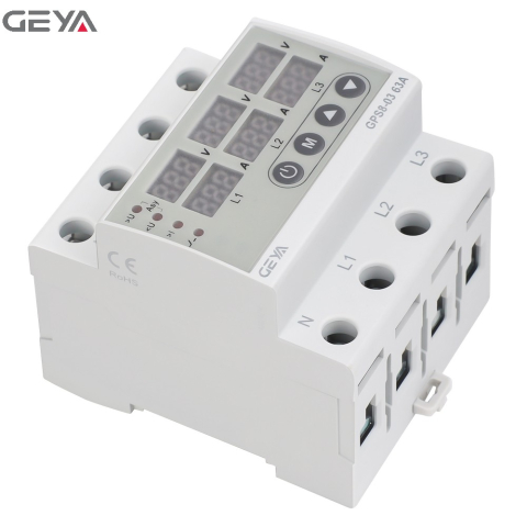 GEYA GPS8-03 4P 63A – releu de protectie trifazat cu afisaj digital, monitorizare tensiune si curent [3]