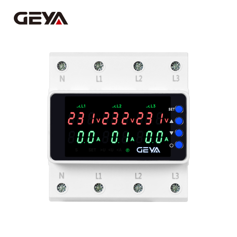 Relee de protectie fara WiFi - GEYA GPS6-N6VA2 63A 4P Protector Tensiune Trifazat Digital