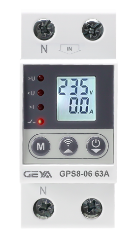 Relee de protectie cu WiFi - GEYA GPS8-06 releu inteligent WiFi protectie tensiune si curent