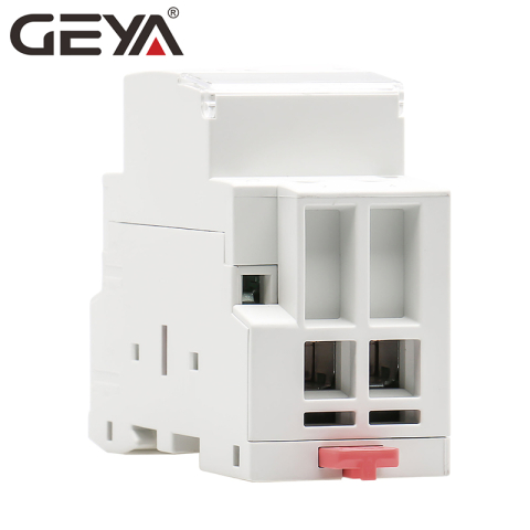 GEYA GYHC-63 - Contactor modular automat 63A, 2P, bobina 230V AC, 1NO + 1NC, montaj pe sina DIN [4]