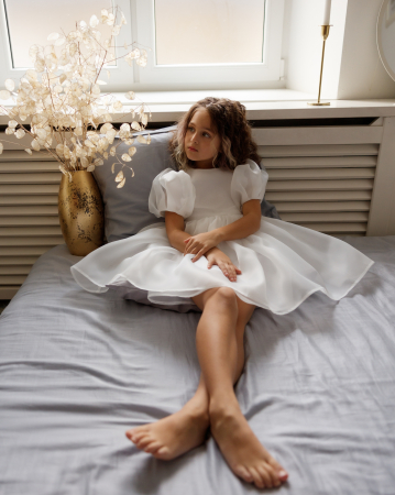 Colecție rochițe Giardine - Fluffy dress white