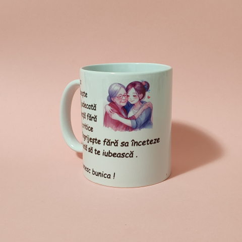CĂNI PENTRU FAMILIE - Cana personalizată pentru Bunica - 350ml
