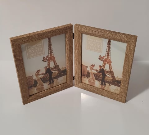 Produse - TABLOU DUBLU ,RAMĂ DIN LEMN 13x18