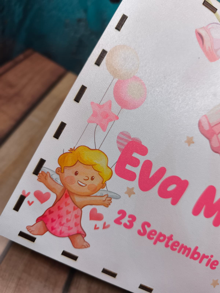 Cutie personalizată pentru bani – model fetiță, din MDF 01 [4]