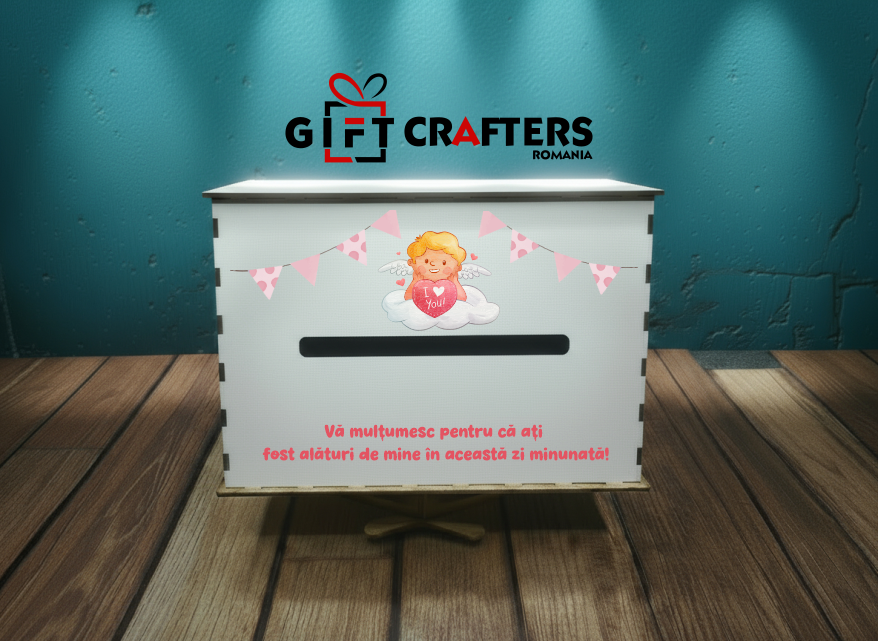 Cutie personalizată pentru bani – model fetiță, din MDF 01 [7]
