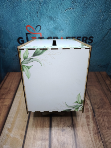 Cutie bani nuntă personalizată – model elegant cu inițiale și dată [2]