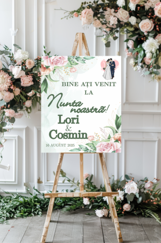 Nunta - Panou intampinare personalizat 03
