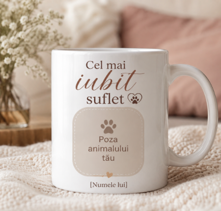 Paws & Gifts - Cană Personalizată - "Cel mai iubit suflet"