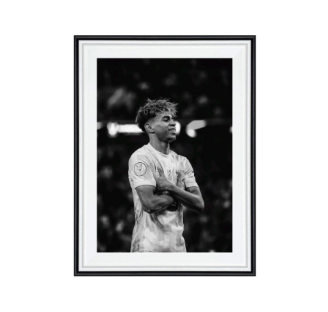 Rame & Tablouri Personalizate - Tablou Lamine Yamal Portret Alb-Negru