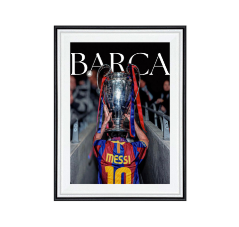 Rame & Tablouri Personalizate - Tablou Lionel Messi - Trofeul Champions League