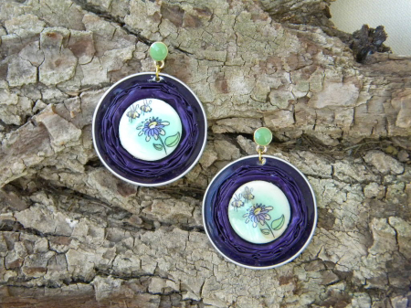 Cercei din capsule de cafea - Cercei handmade din capsule de cafea – unicat