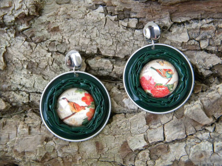 Cercei din capsule de cafea - Cercei handmade din capsule de cafea – unicat