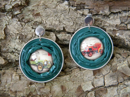 Cercei din capsule de cafea - Cercei handmade din capsule de cafea – unicat