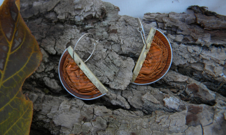 Cercei din capsule de cafea - Cercei handmade din capsule de cafea – unicat