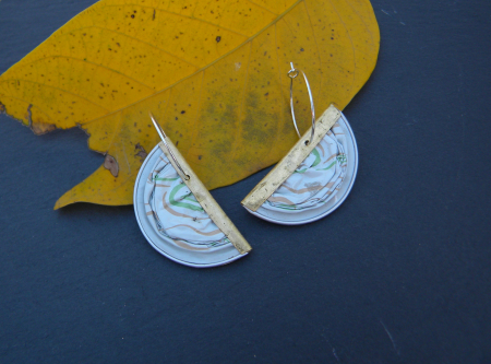 Cercei din capsule de cafea - Cercei handmade din capsule de cafea – unicat