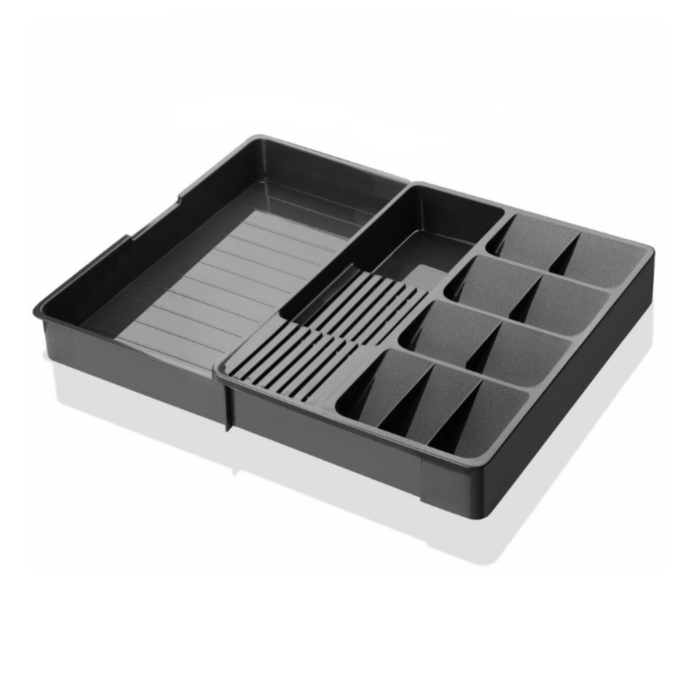 Organizator Tacamuri (30x40cm extensibil la 50x40cm), Antracit, 11 Compartimente [5]