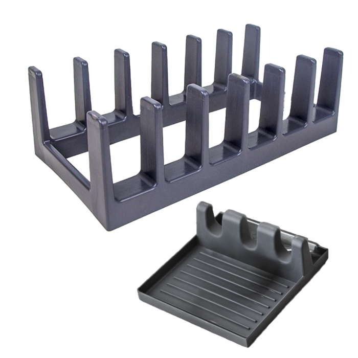 Set de Organizator Farfurii, Tigai, Capace + Suport practic pentru Linguri si Capace [4]