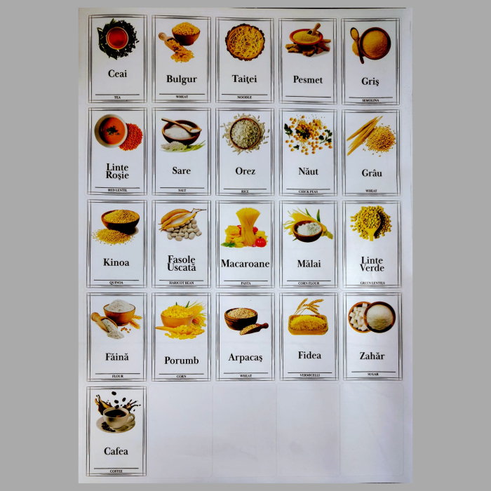 Set Fresca 12 Cutii alimente, Antracit Transparent, 1 capac si 24 etichete adezive cadou [8]