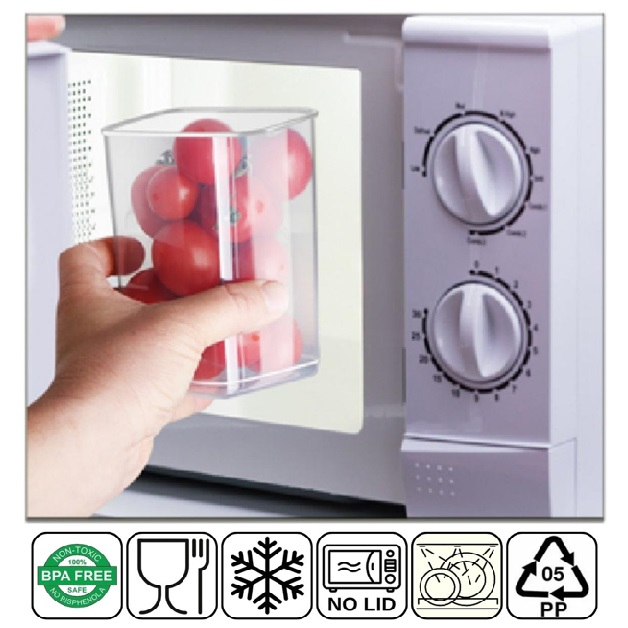 Set Fresca 12 Cutii alimente, Alb Transparent, 1 capac si 24 etichete adezive cadou [5]