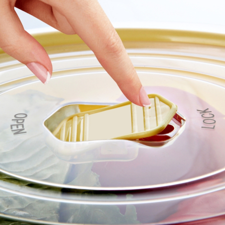 Set 12 Cutii alimente, Culori Pastel, Capac cu dispozitiv de eliberare aer [5]