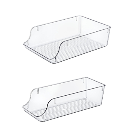 Toate Produsele - Set 2 Organizator Frigider si Camara, dimensiuni mari, Transparent, Acril