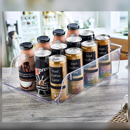 Set 2 Organizator Frigider si Camara, dimensiuni mari, Transparent, Acril [1]