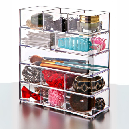 Toate Produsele - Set Organizator Sertare cu 8 piese, Acril, Transparent