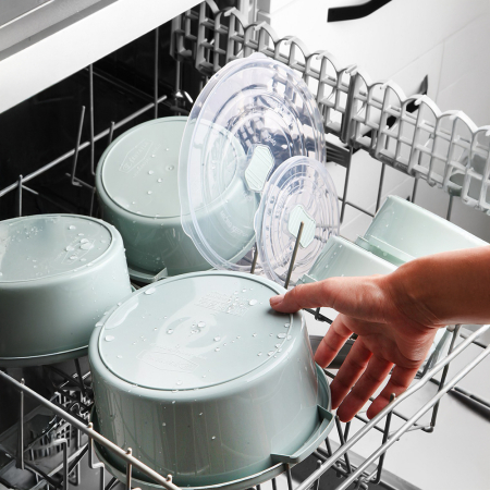 Set pentru pastrare si depozitare alimente, 12 Cutii cu capac, Galben, Capac cu dispozitiv de eliberare aer [2]