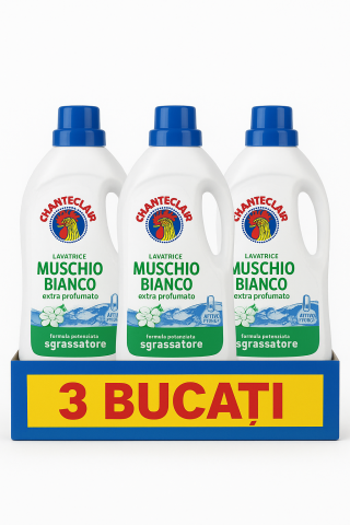 Articole curatare - CHANTECLAIR Detergent Lichid cu Parfum de Mosc, 3 x 1.26 L, 84 spalari