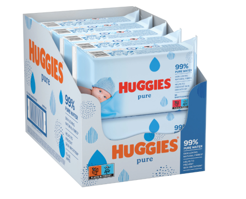 Articole curatare - Huggies Șervețele umede Pure, pachete de 10 x 56