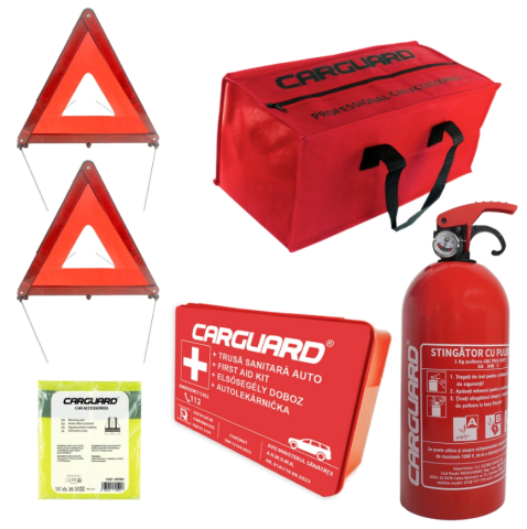 Accesorii echipamente pentru transport si ridicat - Kit siguranță auto obligatoriu R.A.R - Stingator cu Manometru