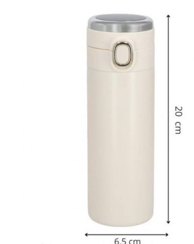 Termos cu afisaj de temperatura Springos, Otel inoxidabil, 500 ml, Crem [3]