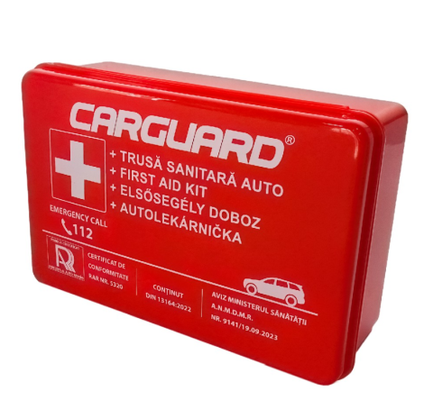 Accesorii echipamente pentru transport si ridicat - Trusă sanitară auto - Certificat R.A.R. - CARGUARD