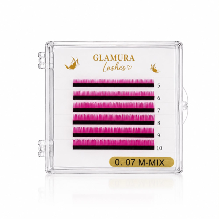 Gene Colorate - extensii-gene-colorate-fuchsia-m-mix-glamura-lashes